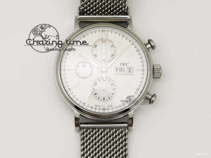 MIROTIME 0730 Portofino Automatic SS MKF 1:1 Best Edition White Dial On Black Leather Strap MIYOTA 9015 V Original 7204